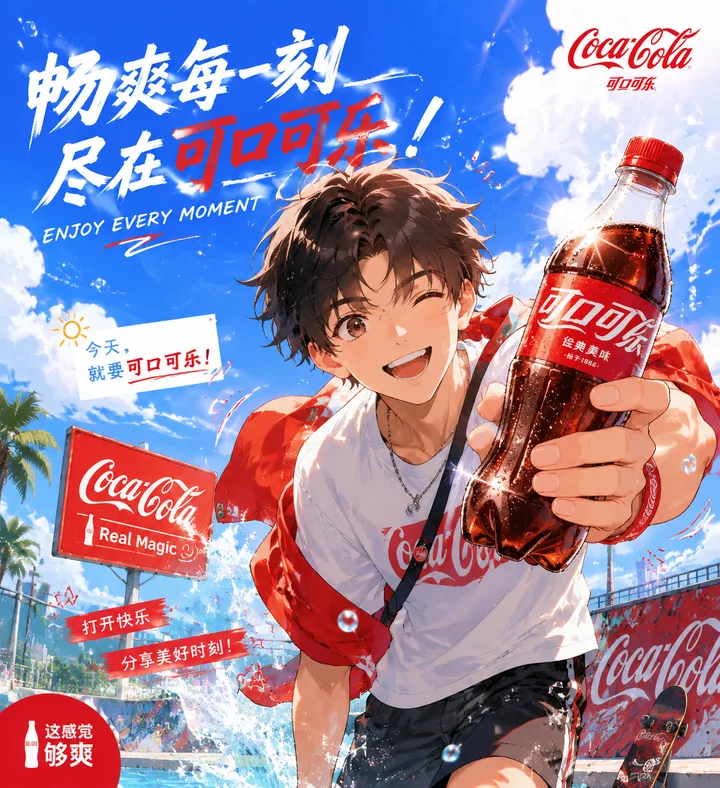 可乐主题海报